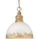 Alison 1 Light 12 inch Vintage Gold Pendant Ceiling Light in Antique Ivory, Medium
